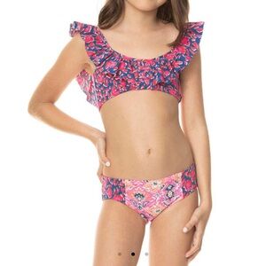 Maaji Pink & Blue Ruffle Bikini Set for Girls